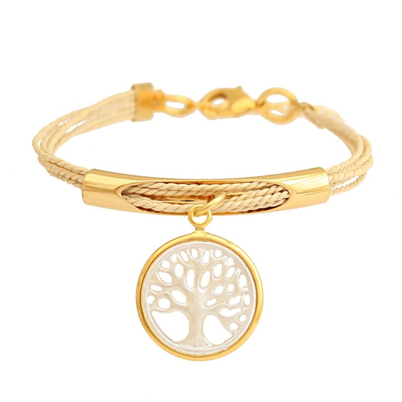 Pulsera laterra fina dijen árbol de la vida acrílico