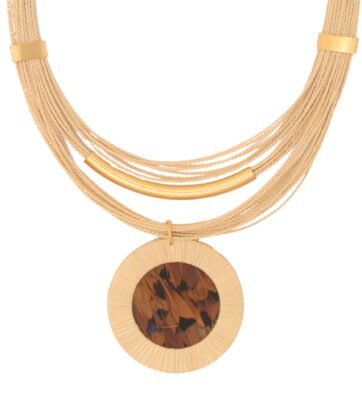 Maxi Collar Laterra Plumas Cafe