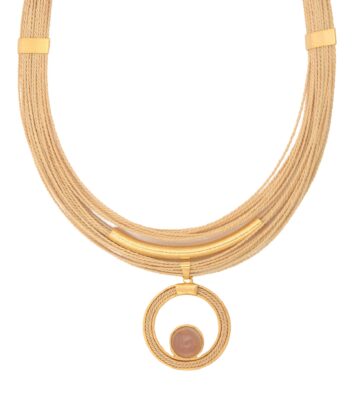 Collar Laterra Dijen Redondo con Piedra Amatista