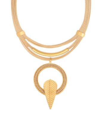 Collar Laterra Doble Dijen Redondo Hoja