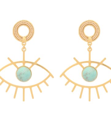 ARETES OJO GRIEGO TURQUESA