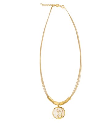 Collar Nacar Perfil Virgen Maria